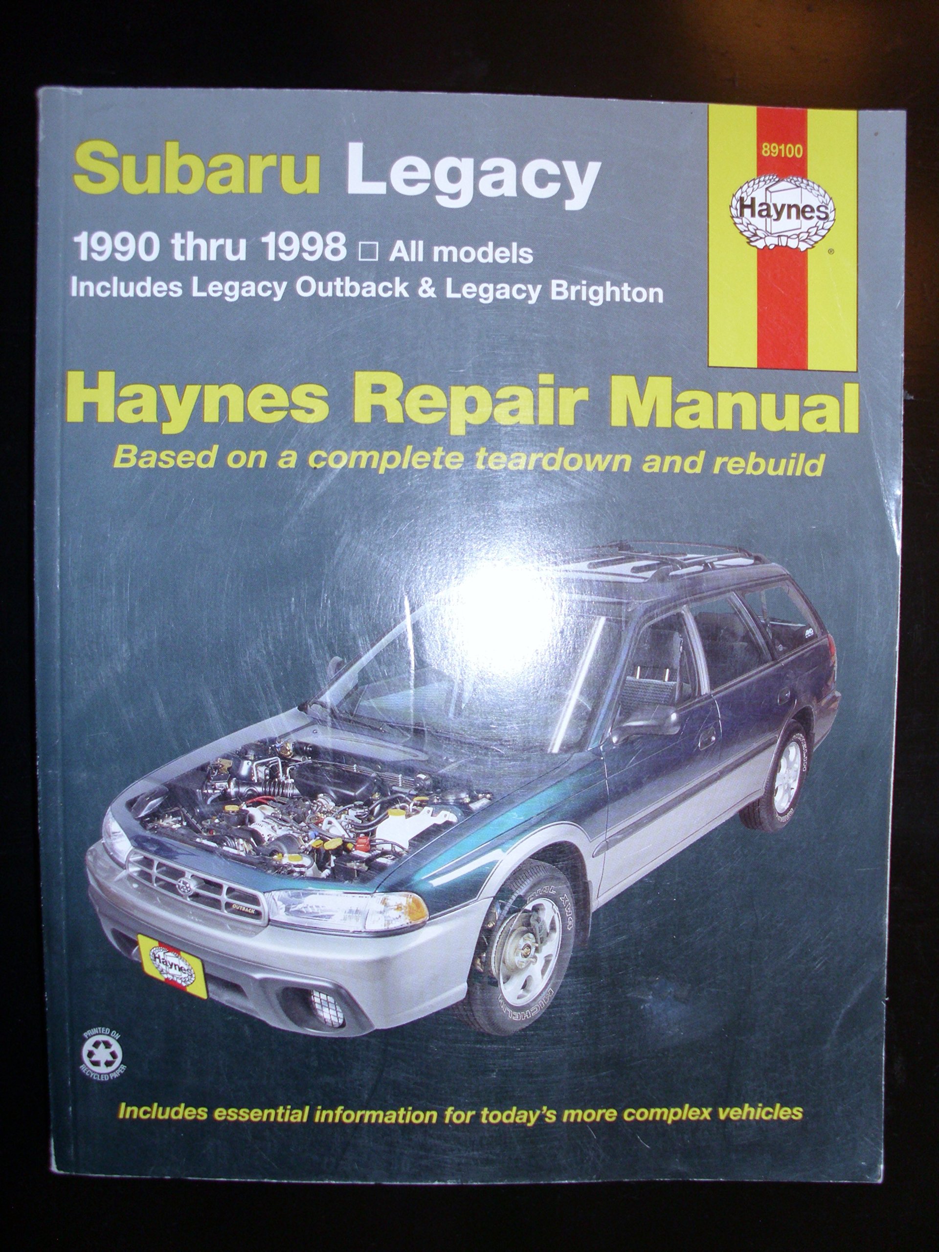 Subaru Legacy 1990 thru 1998 All Models Includes Legacy Outback & Legacy  Brighton Haynes Repair Manual Paperback – 1988