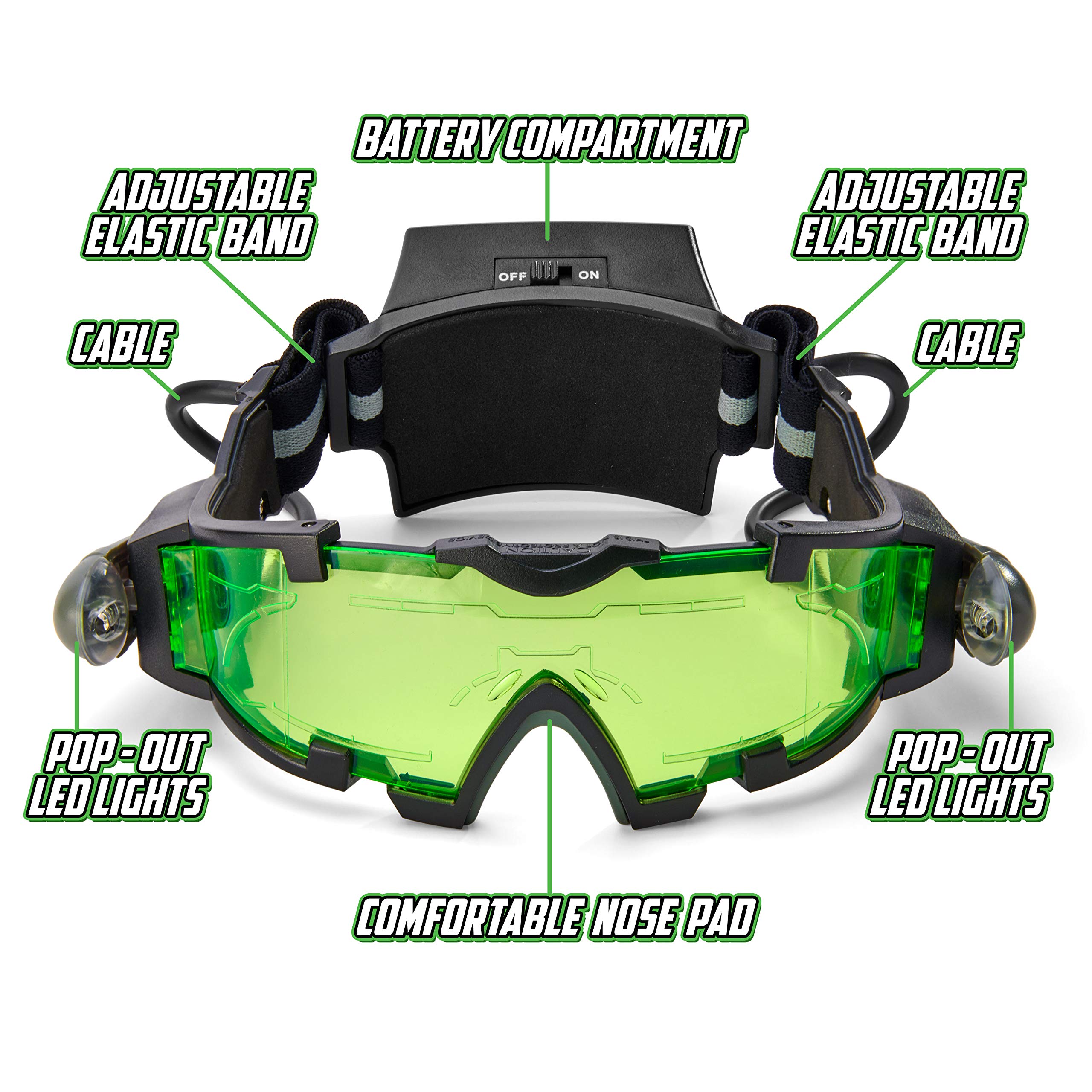 SLF Night Vision Goggles for Kids with Invisible Ink Pen Spy Kit, See in the Dark with Spy Gear, Write Secret Messages with Spy Gadgets, Perfect Spy Ninjas Mission Kit for Play, Spy Kit for Kids 8-12