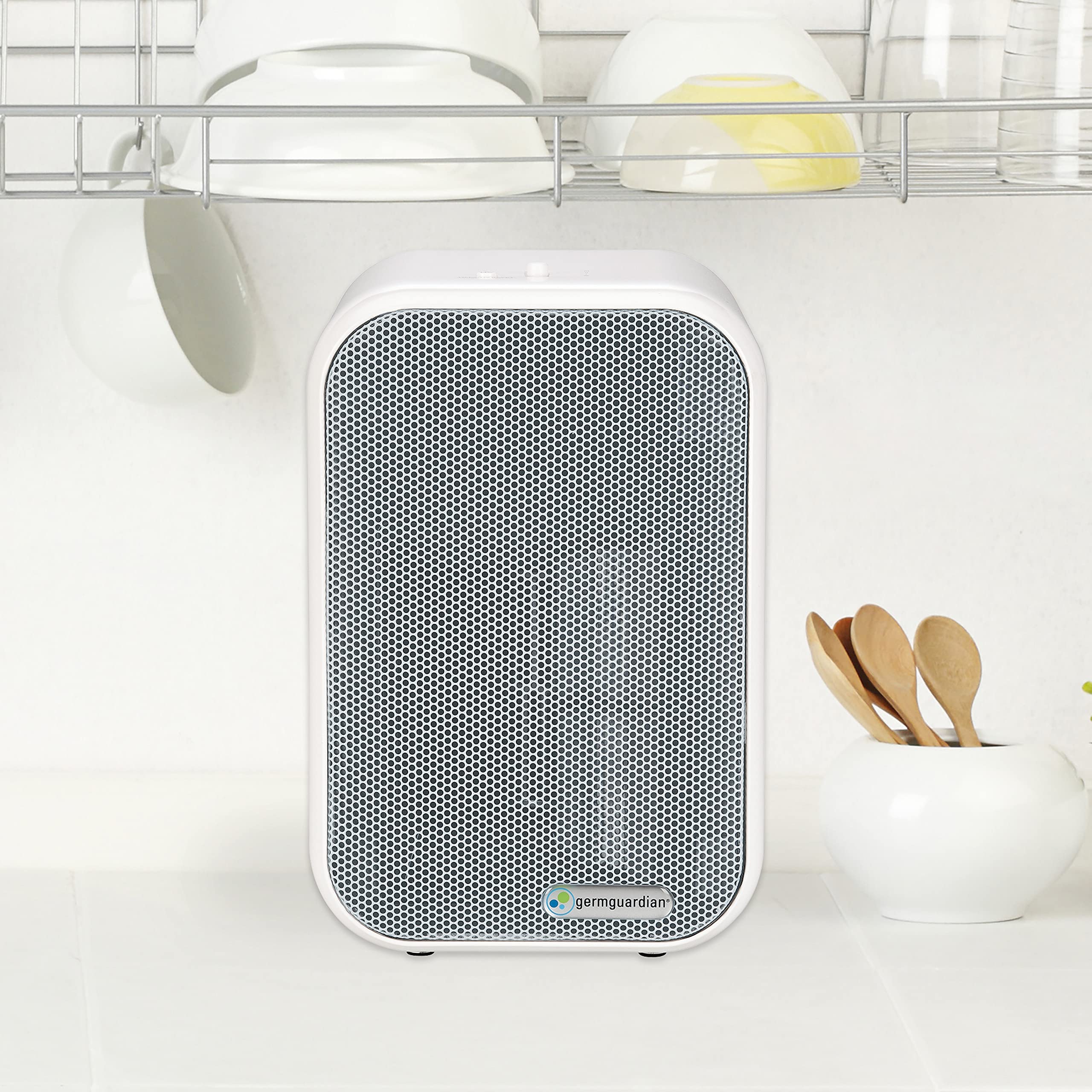 GermGuardian Tabletop Air Purifier with True HEPA Pure Filter and UV-C Light, Removes 99.97% of Pollutants, for Small Spaces, UV-C Light Helps Reduce Germs, Zero Ozone Verified, 10”, White, AC4175W