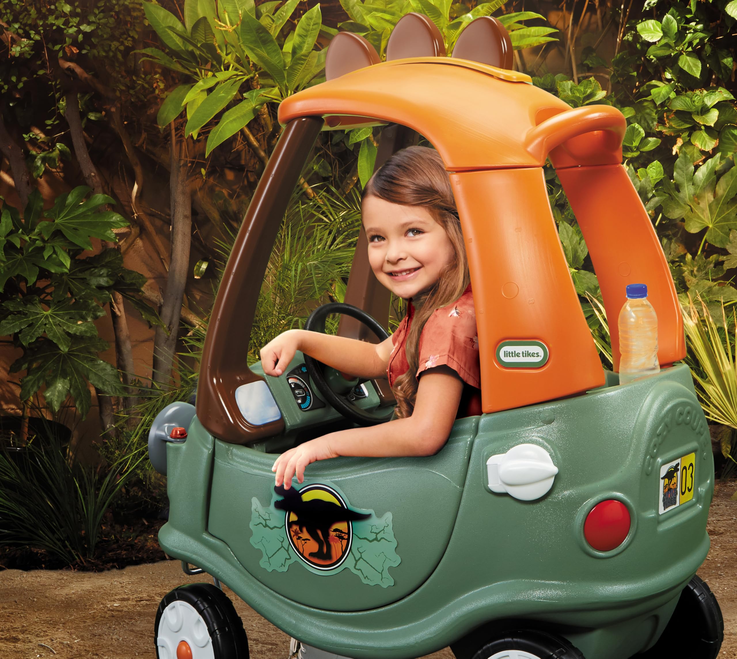 little tikes T-Rex Cozy Coupe by Dinosaur Ride-On Car for Kids, Multicolor Large