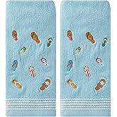SKL Home Flips & Flops Hand Towel (2-Pack), Blue
