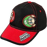Nintendo Super Mario and Luigi Black Cotton Baseball Cap – Size Boys’ 4-14 [6014] …