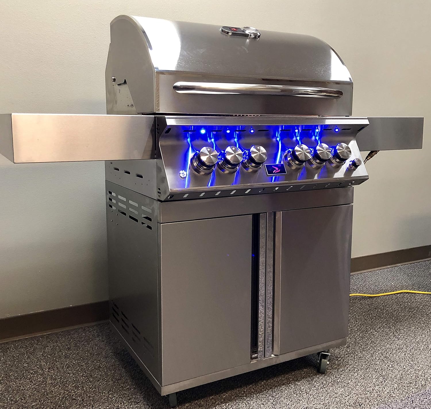 review Bonfire 800 Series 28-inch-4 burners propane gas grill on cart with cast iron side burner, and infrared back burner(800 series)