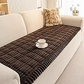 MEETSKY Couch Covers for 2 Cushion Sofa Pet Friendly, Couch Cover for Dogs, Sofa Covers for Pets Washable, Soft Non Slip Sofa Slipcovers Furniture Protector Covers, Chocolate, 27.6" x 59"