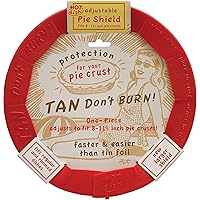 Talisman Designs Baking Pie Crust Shield Protector Cover for Edges of Pie - 8-inch to 11.5-inch Adjustable Silicone Baking Ac