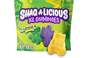 SHAQ-A-LICIOUS XL GUMMIES Sour Chewy, Candy Bag, 11.8 oz