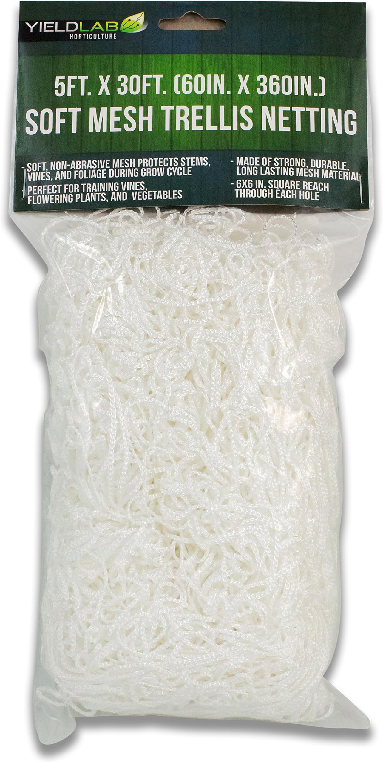 Yield Lab Soft mesh Trellis Netting For Hydroponic Grows SCROG (5ft x 30ft)