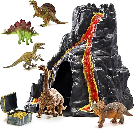 prextex dinosaur volcano house