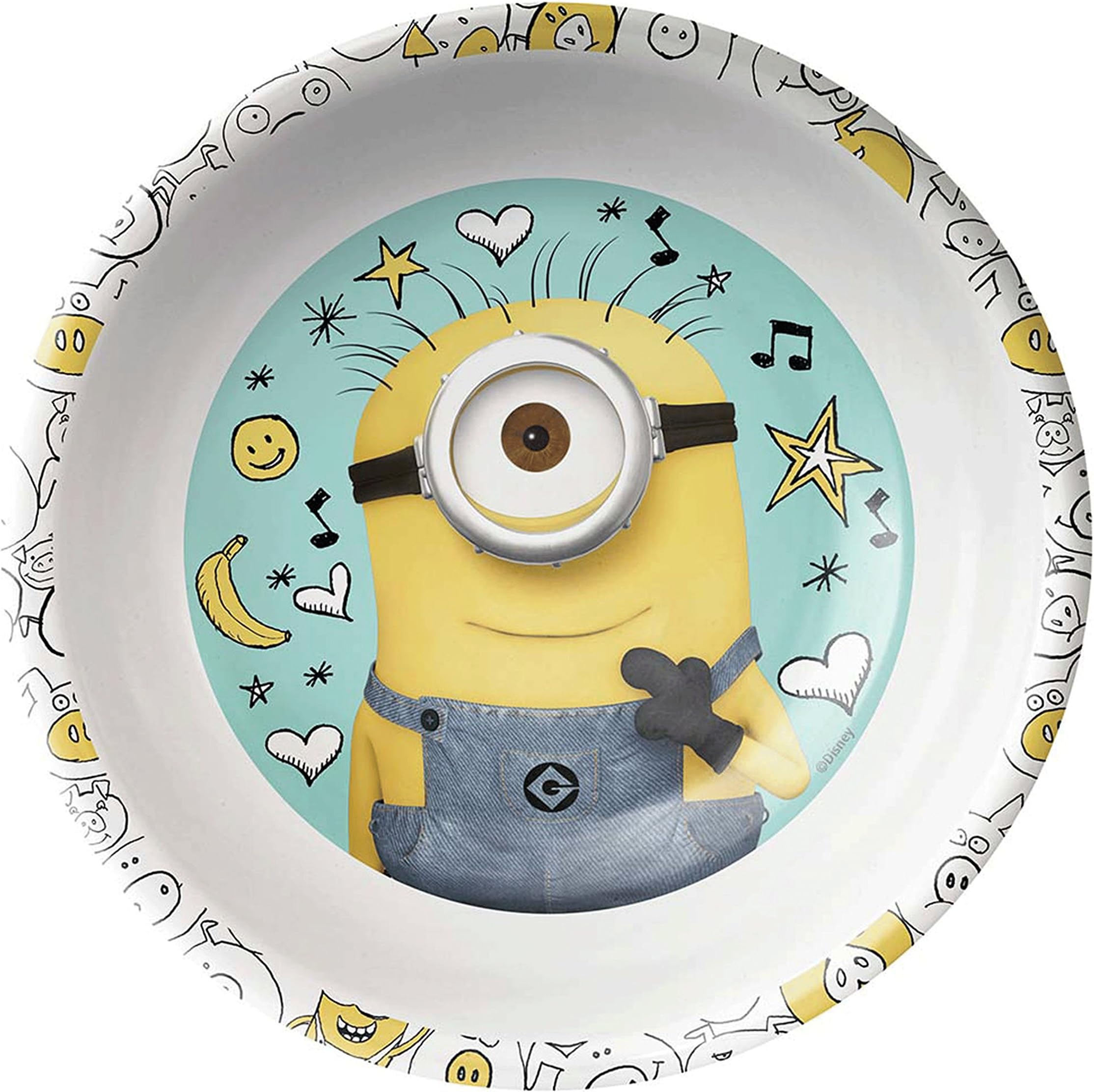Zak Designs DKids escipable Me "Minions" Mealtime 5in Bowl! BPA Free