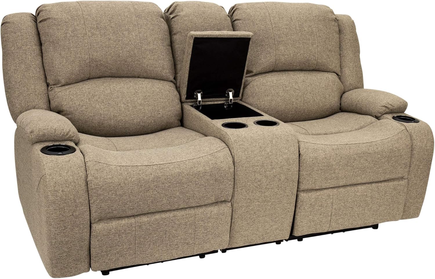 Amazon Com Charles 70 Powered Double Rv Wall Hugger Recliner Sofa Loveseat Rv Furniture Cloth Oatmeal Kitchen Dining