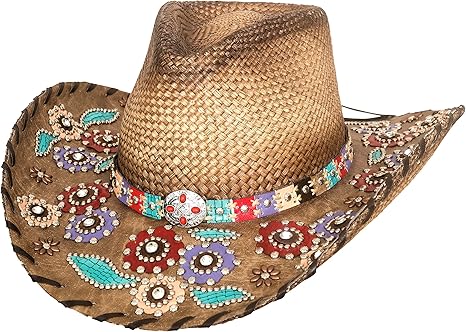 womens straw cowgirl hats