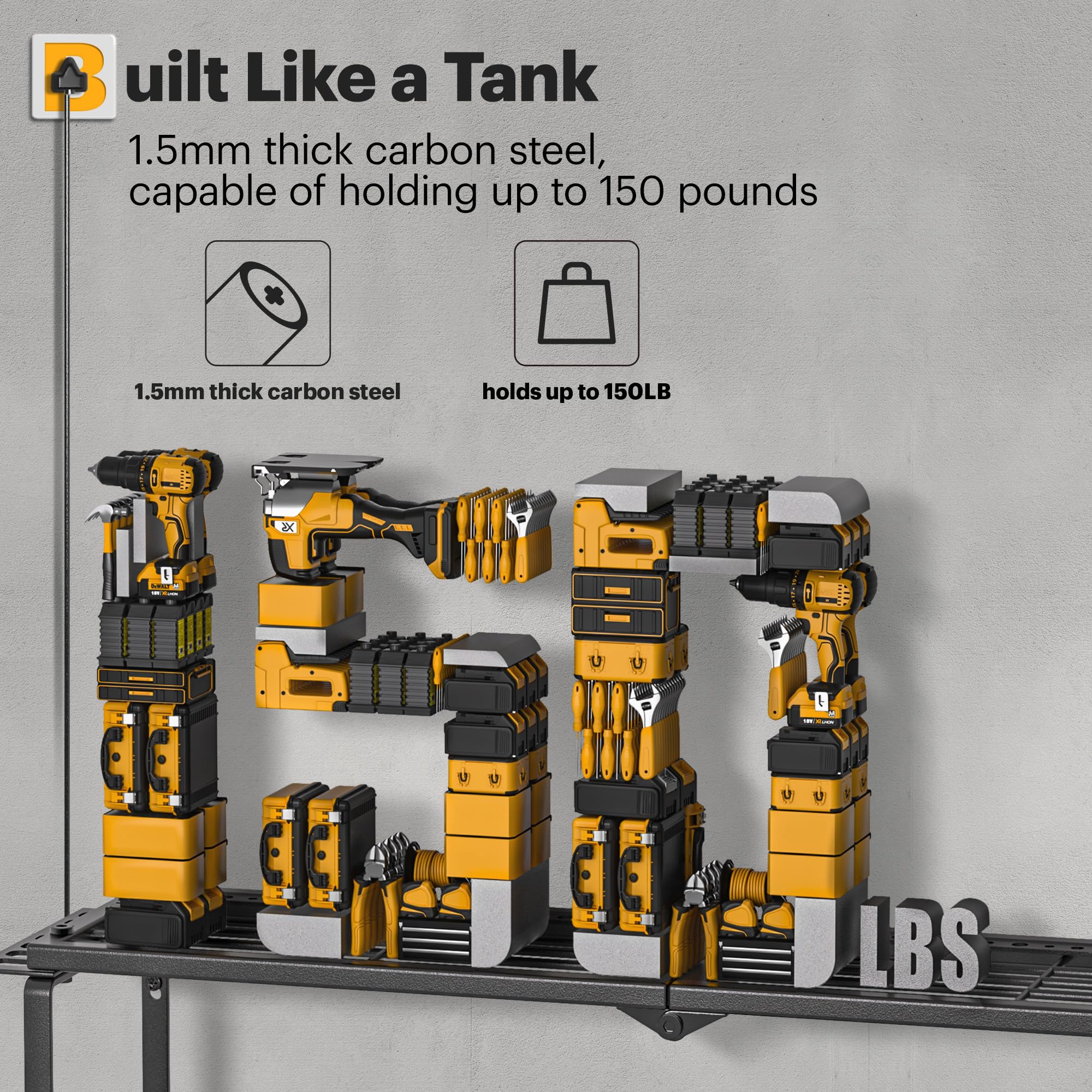 Spampur Power Tool Organizer, Quick Assembly & Max