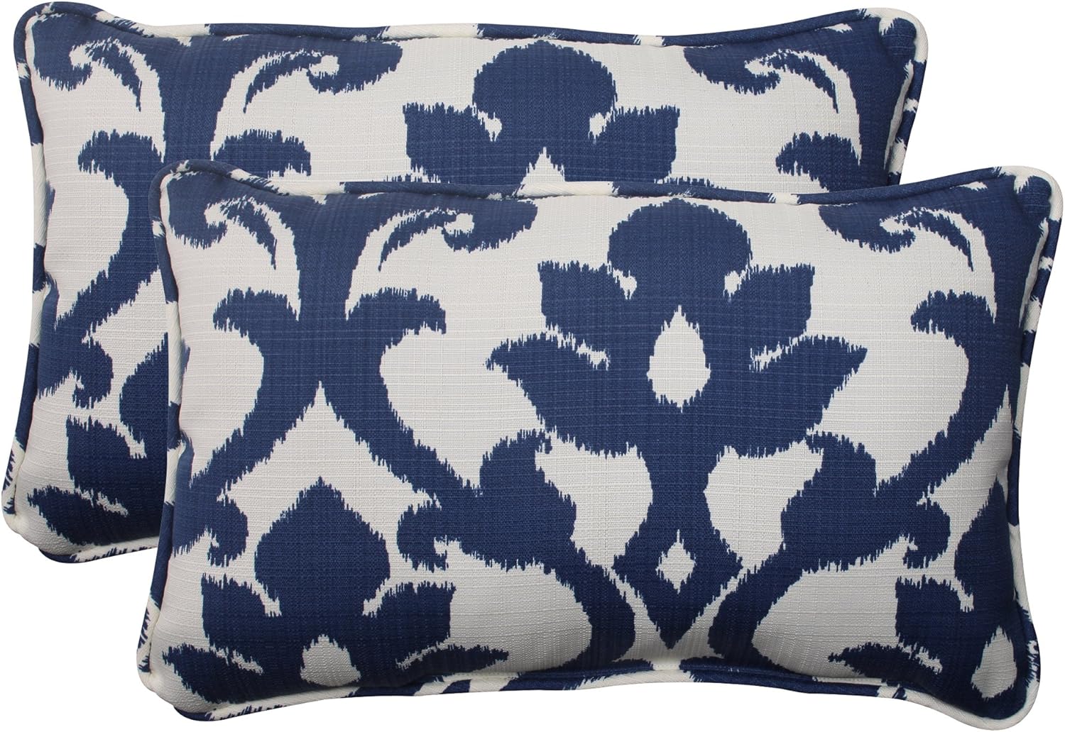 Pillow Perfect Outdoor/Indoor Basalto Navy Tufted Loveseat Cushion, 44" x 19", Blue: Home & Kitchen