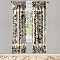 Ambesonne Bohemian Window Curtains Pack of