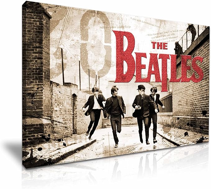 The Beatles Canvas Wall Art Picture Print 76cmx50cm New Amazon.co.uk