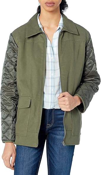 lucky brand quilted bomber jacket