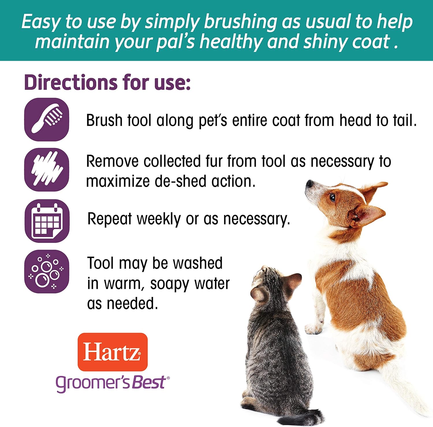 Groomer's Best Small Combo Brush for Cats and Small Dogs : Pet Combs : Pet Supplies