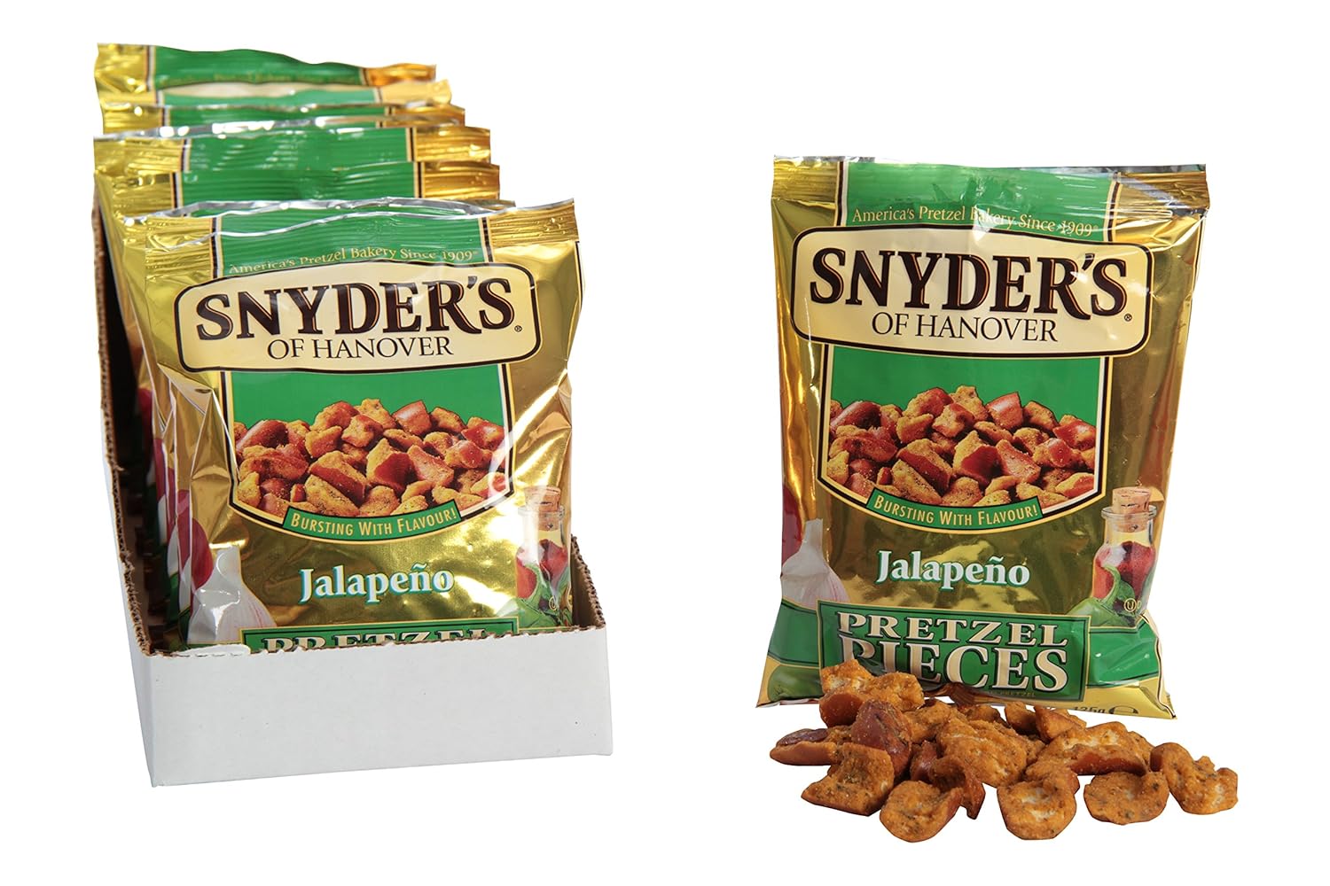 Snyder's Pretzel Pieces Jalapeno,10er Pack (10x 125 g Tuete) Amazon