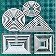 Cutting Dies Stencil Triangle Square Rectangle Round Ellipse Metal Mould for DIY Scrapbook Album Paper Card