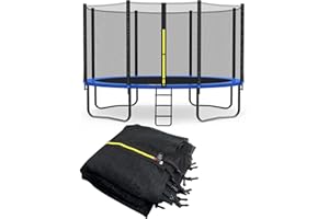 Deomod Trampoline Safety Net, 10FT 12 FT 14FT Trampoline Safety Enclosure Net, Outdoor Weather-Resistant Replacement Nets, Round Frame Trampoline Nets for Kids