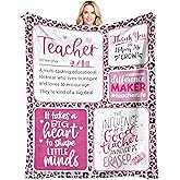 Guqklout Teacher Gifts for Women, Teacher Appreciation Gifts, Best Gift for Teachers Women Throw Blanket 60" x 50", Gift for Teachers from Student, Present for Teacher's Day