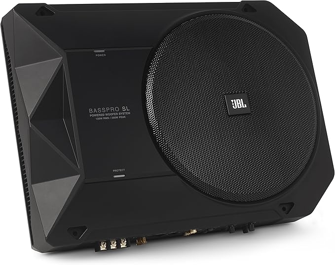 JBL Basspro SL Sistema Subwoofer Stereo per Auto, Sotto Sedile Attivo