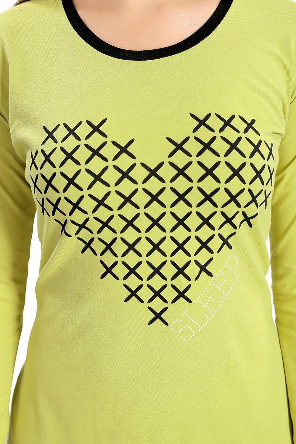 av2 women cotton full sleeve top & pyjama set