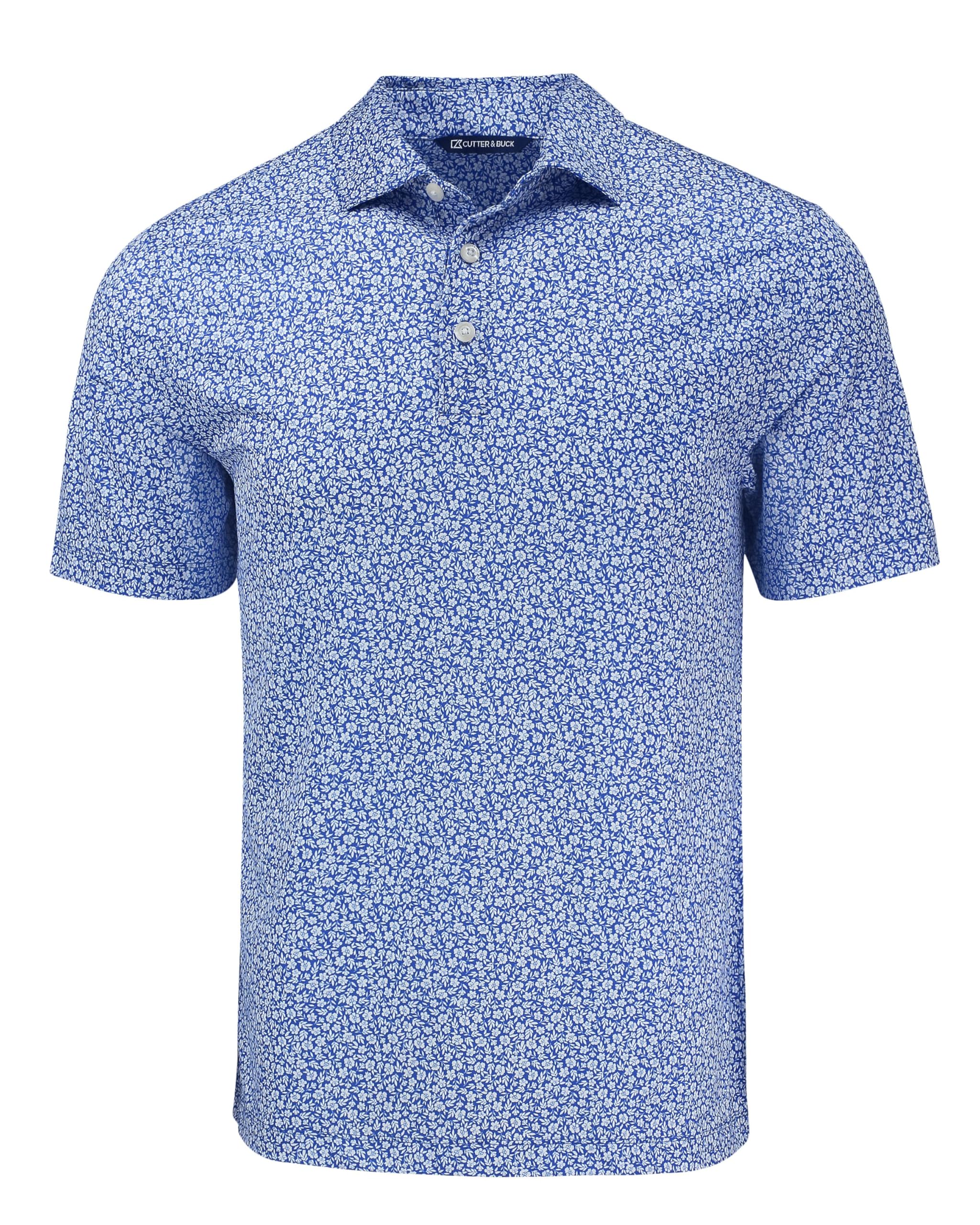 Cutter & Buck Pike Eco Flora Print Mens Polo, Chelan