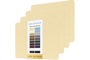 KING MOUNTAIN Canvas Repair Patch 9 x11 Inch 4 Pcs Self-Adhesive Waterproof Fabric Patch for Sofas, Tents, Furniture,Tote Bags, Car Seats (Beige)