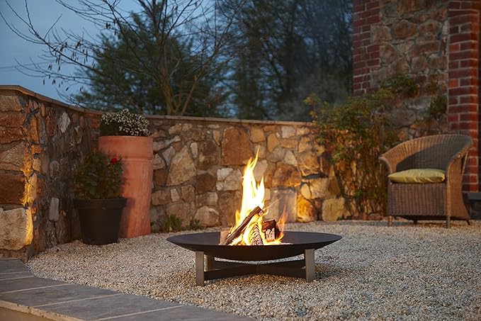 Arte Puro Feuerstelle 80 cm Edelstahl/Stahl anthrazit Sunset