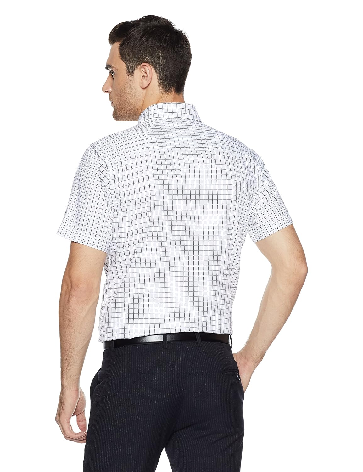 raymond men's solid regular fit cotton formal shirt