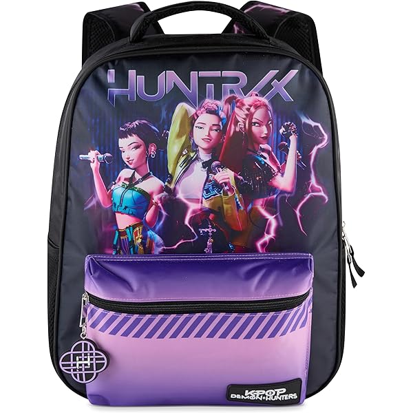 Amazon.com: Bioworld KPop Demon Hunters Huntrix AOP Adult Black