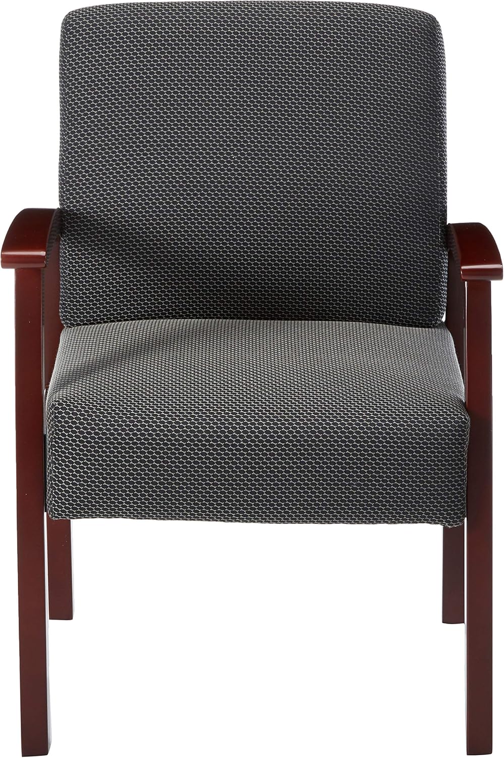 Lorell Guest Chairs, 24 by 25 by 35-1/2-Inch, Mahogany/Charcoal: Furniture & Decor