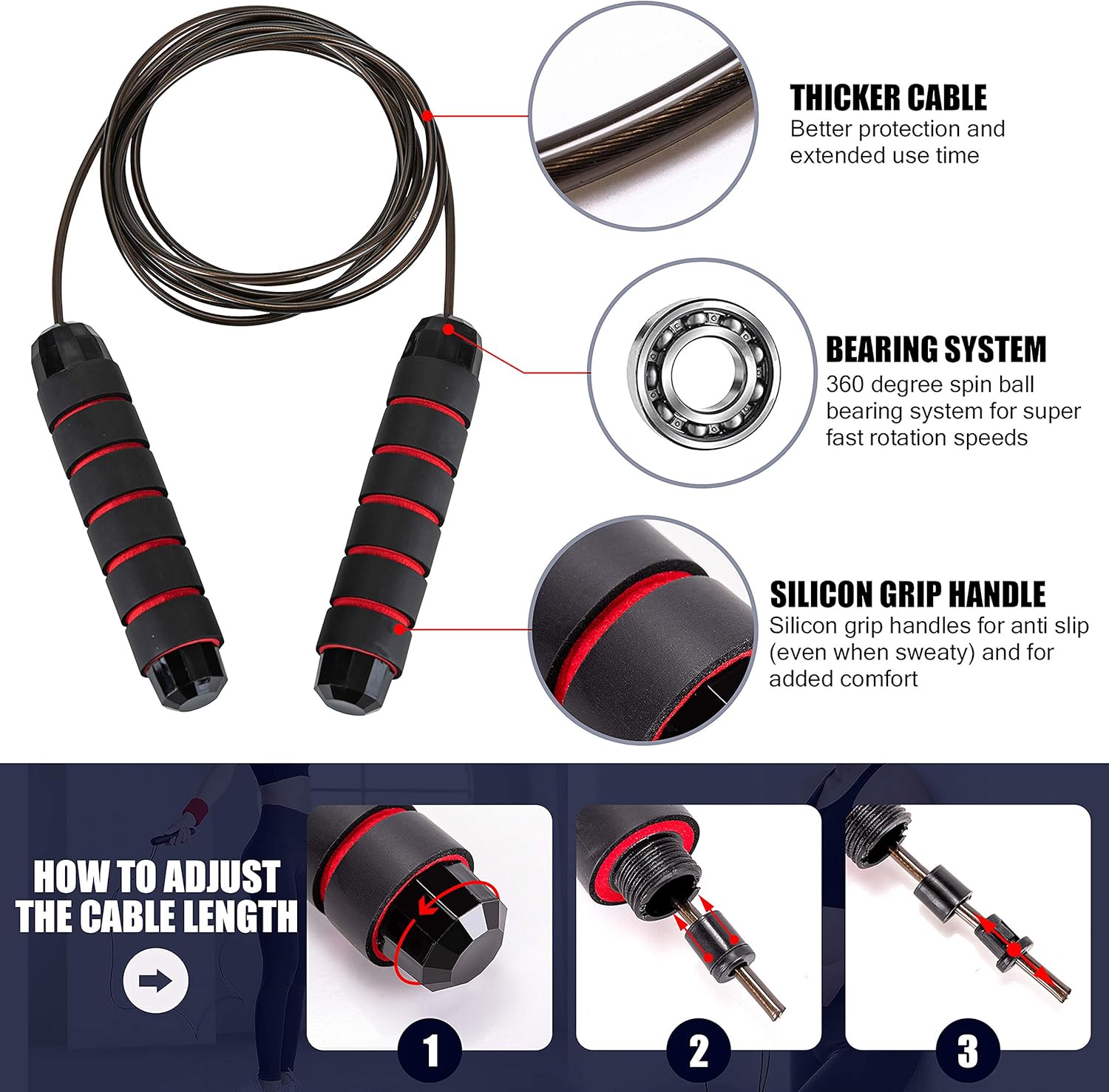 STELLARH Core Workout Home Gym Set! Full Body Workout Home Exercise Equipment with Ab Roller Wheel, 5lb Dumbbells Set of 2 Free Weights, Booty Band Fabric Resistance Bands and Jump Rope for Fitness : Sports & Outdoors