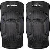 YEEKORO Knee Pads with Thickened SBR Pad Sports Knee Support Sleeve Anti-Slip Wrestling Knee Braces for Adult Teenagers Knee Protector for Pain Relief, Workout,Snowboarding,Volleyball,Soccer（1 Pair）