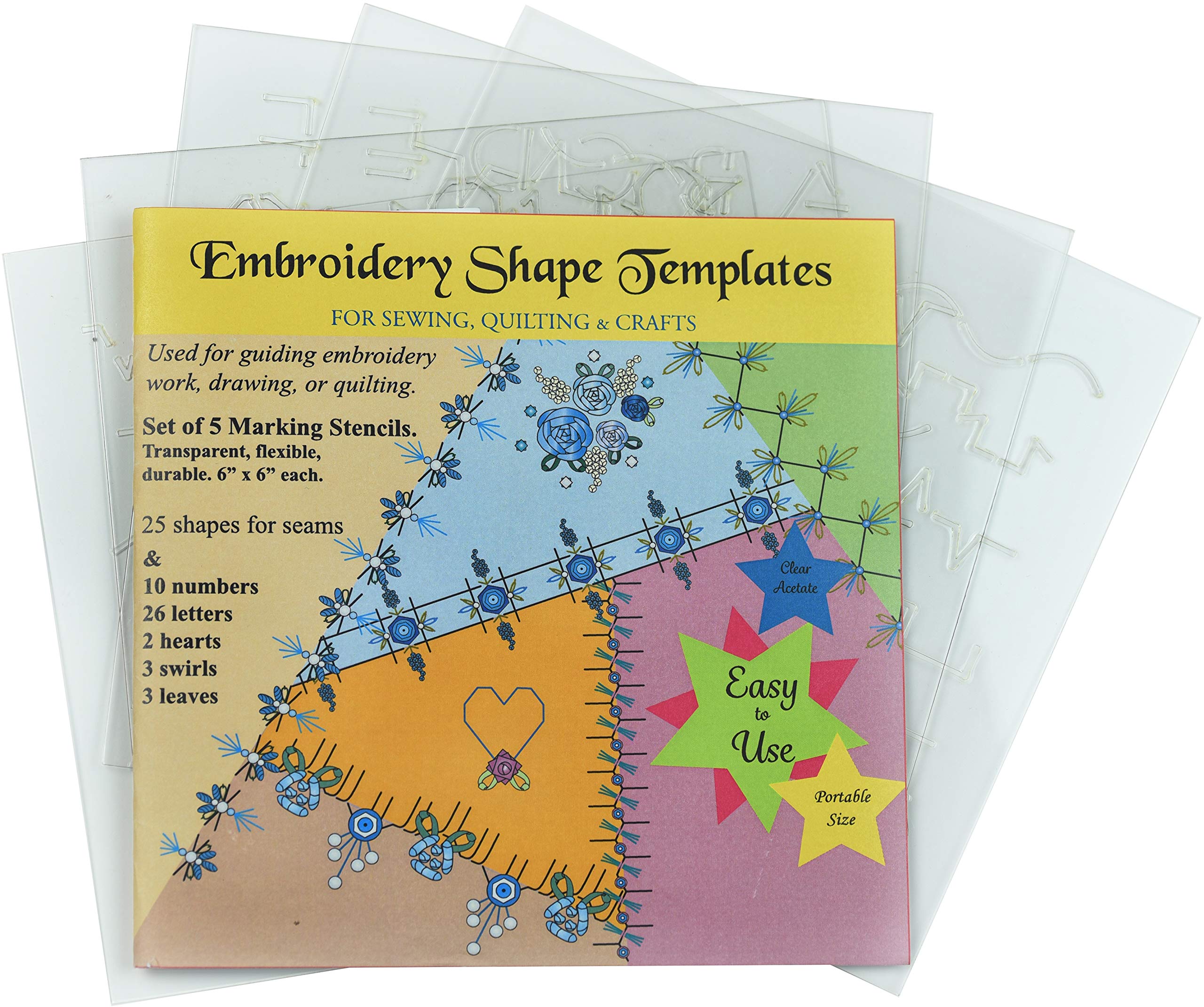 Embroidery TEMPLATES 5/PKG