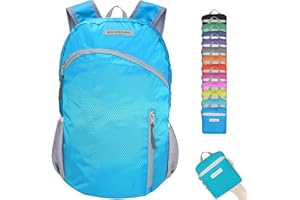 BEMYGREENBAG 35L Foldable Waterproof Backpack For Outdoor Sports With Inside Wet Clothes Compartment Packable For Multiple Uses Ultra Lightweight Ideal For Hiking Men And Women Travel(Sky Blue)