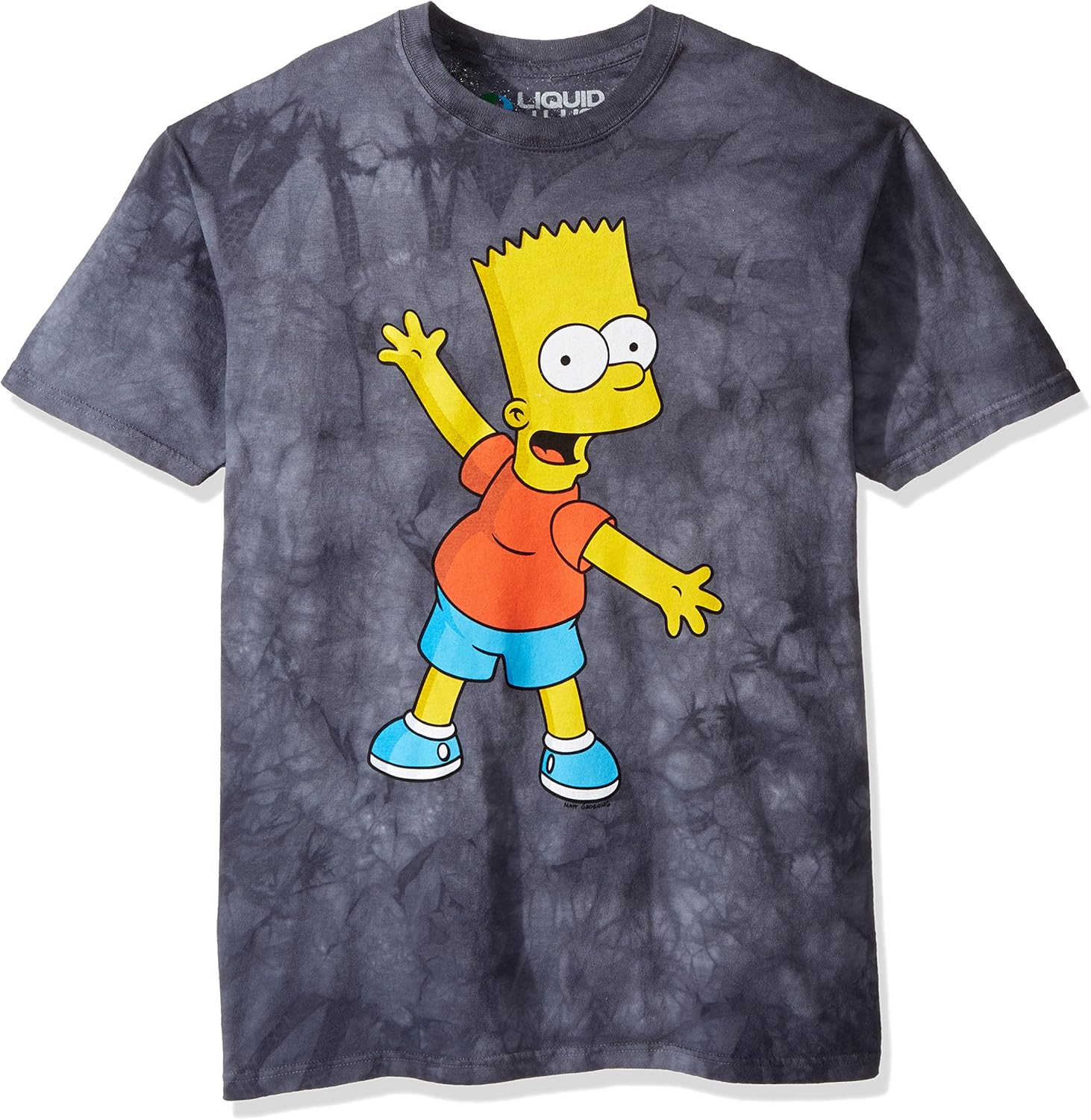 Liquid Blue Men's Simpsons Bart Character Tie Dye Short Sleeve T-Shirt ...