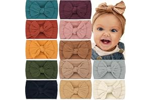 CÉLLOT Super Stretchy Soft Knot Headbands with Hair Bows Head Wrap Hair Accessories For Newborn Baby Girls Infant Toddlers Kids