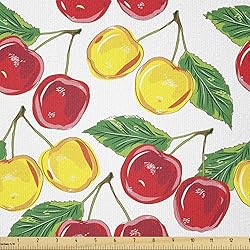 Ambesonne Fruit Fabric by The Yard, Graphic