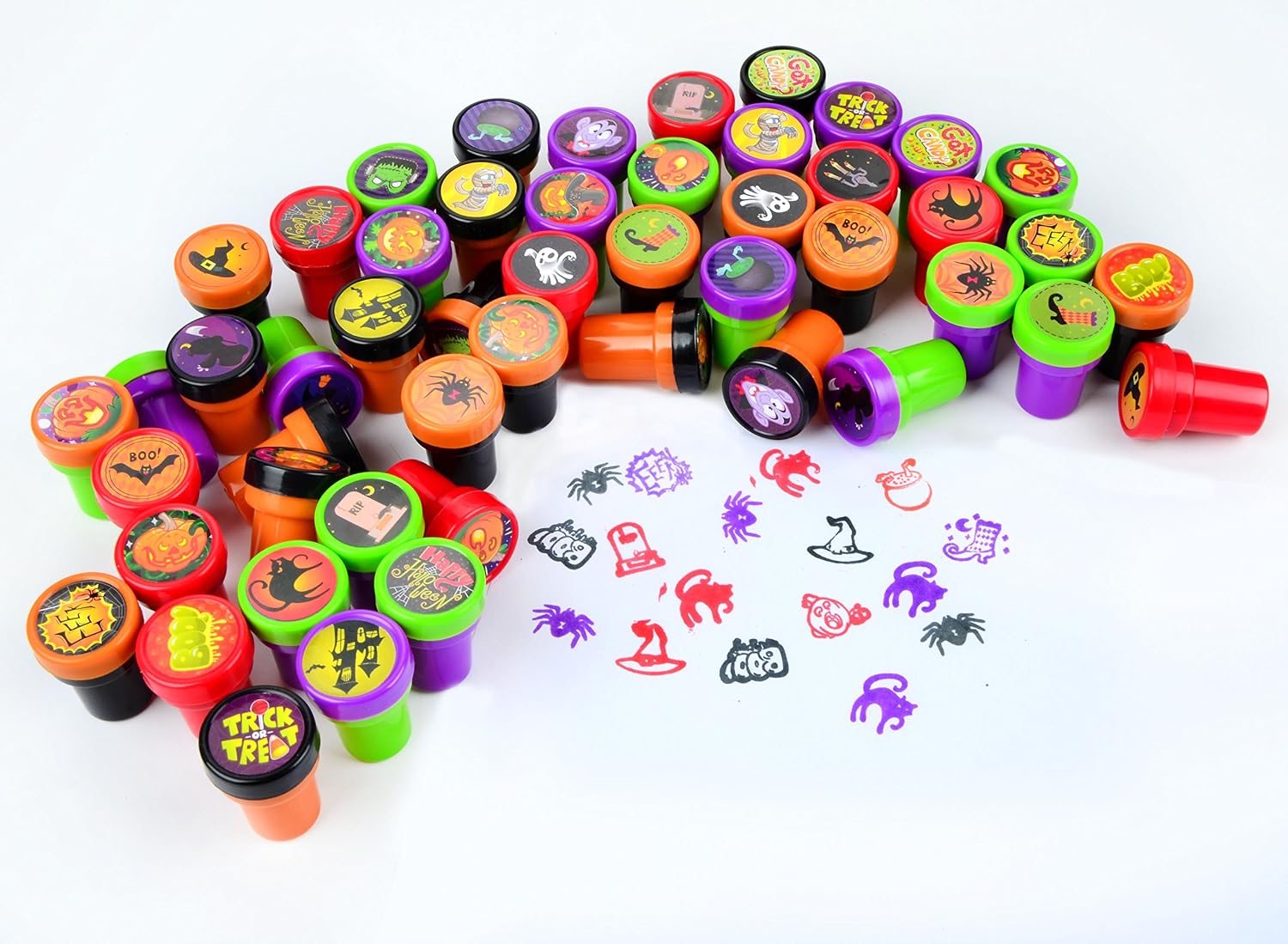 JOYIN 50 Pieces Halloween Assorted Stamps for Kids Self-Ink Stamps (25 DIFFERENT Designs, Plastic Stamps - Image 3