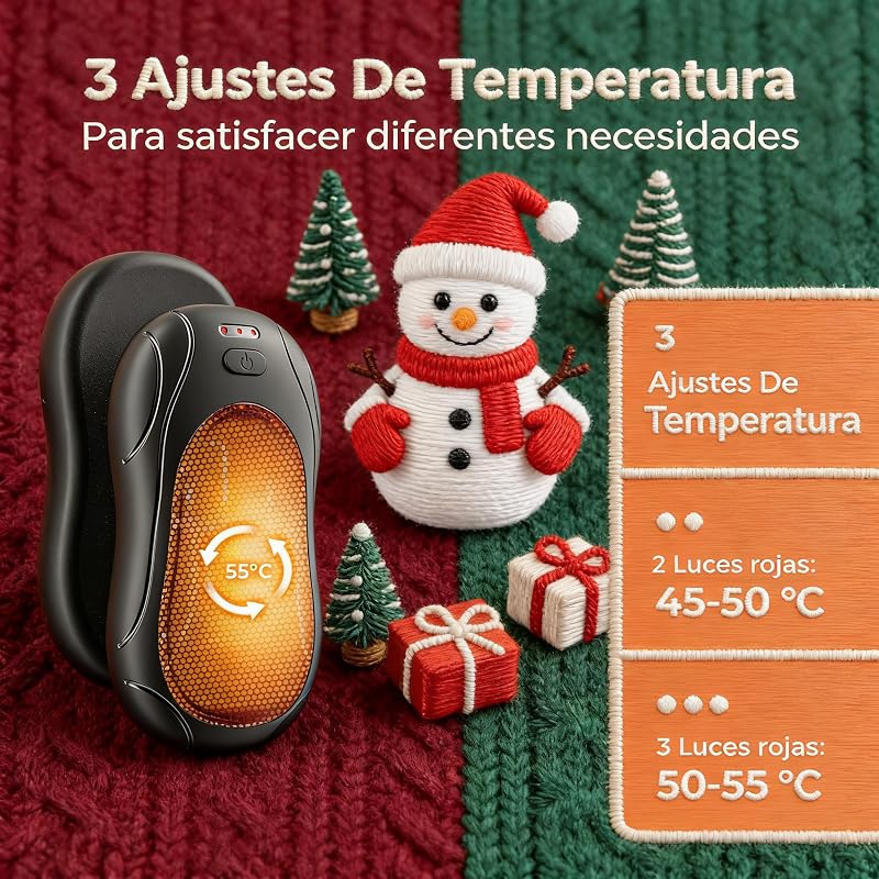 Calentador de Manos Recargable 2 en 1 Magnético para Diario — foto 4 de 8