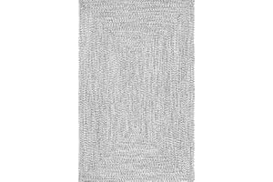 nuLOOM Wynn Braided Indoor/Outdoor Accent Rug, 2x3, Light Grey/Salt and Pepper