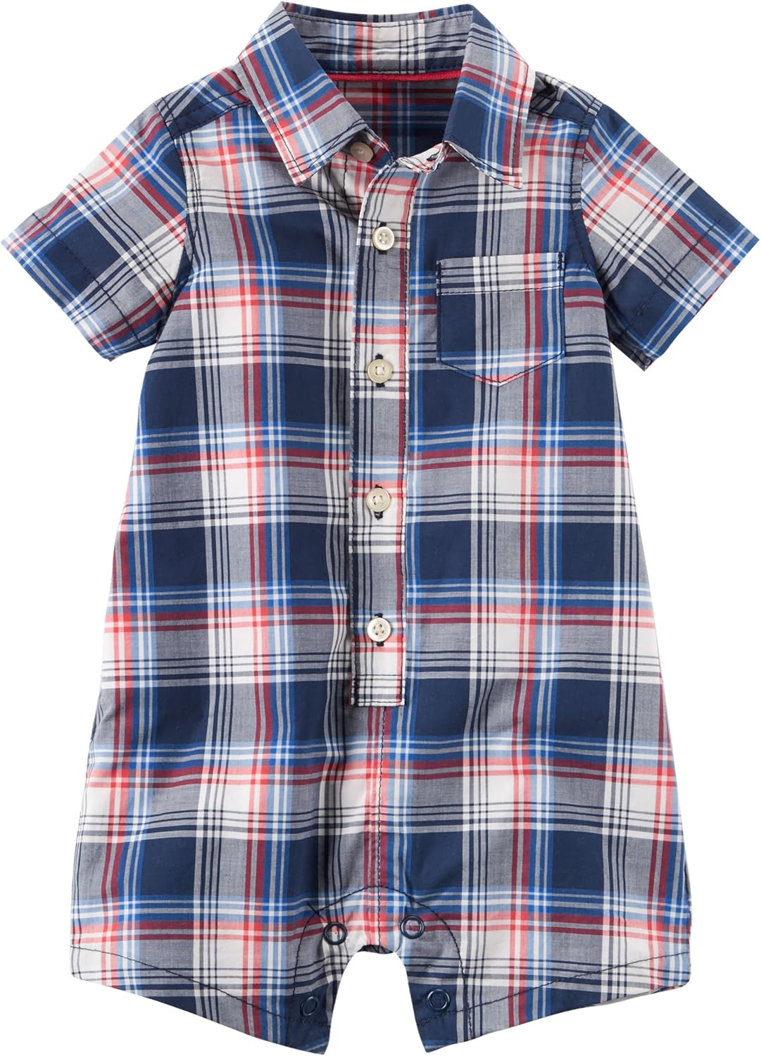 baby boy plaid romper
