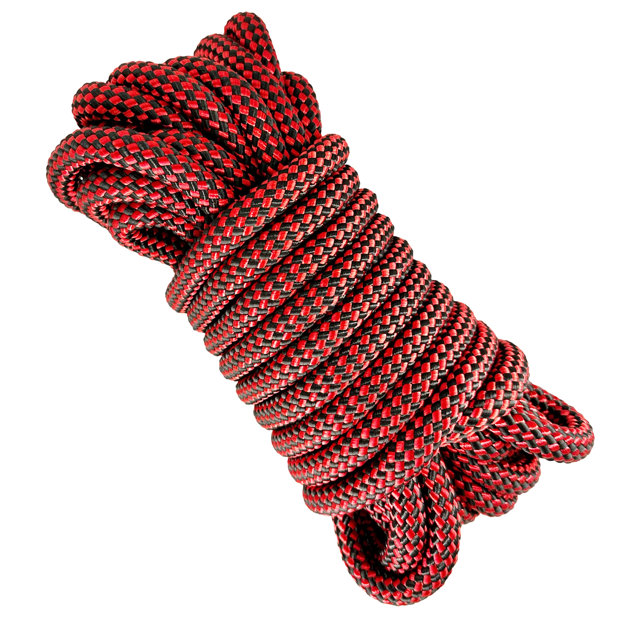 12mm High-Tenacity Polyester Rope. 10M. Red&Black