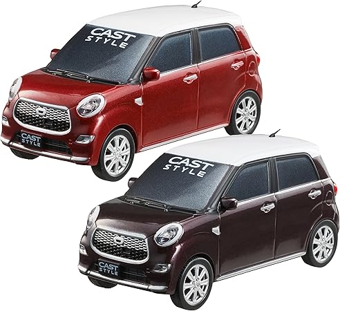 Amazon ダイハツ キャスト スタイル Daihatsu Cast Style 1 32 プルバックミニカー 2色セット ファイアークォーツレッドm プラムブラウンcm プルバックカー おもちゃ