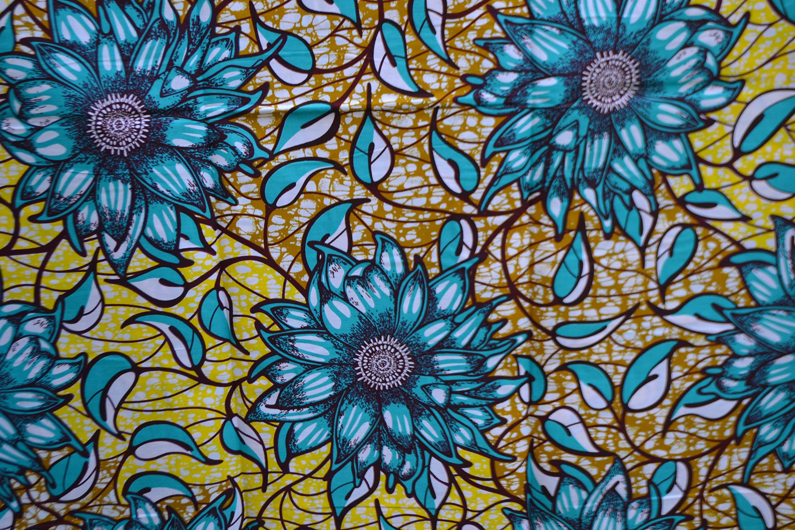 Ankara Fabric- African Print Clothing Designs - Material for Fashion, Dresses, Top, Skirt, Jewelry, Shoes, Bags, Head Wraps, Dashiki Shirt -Styles with Patterns. 6 Yards