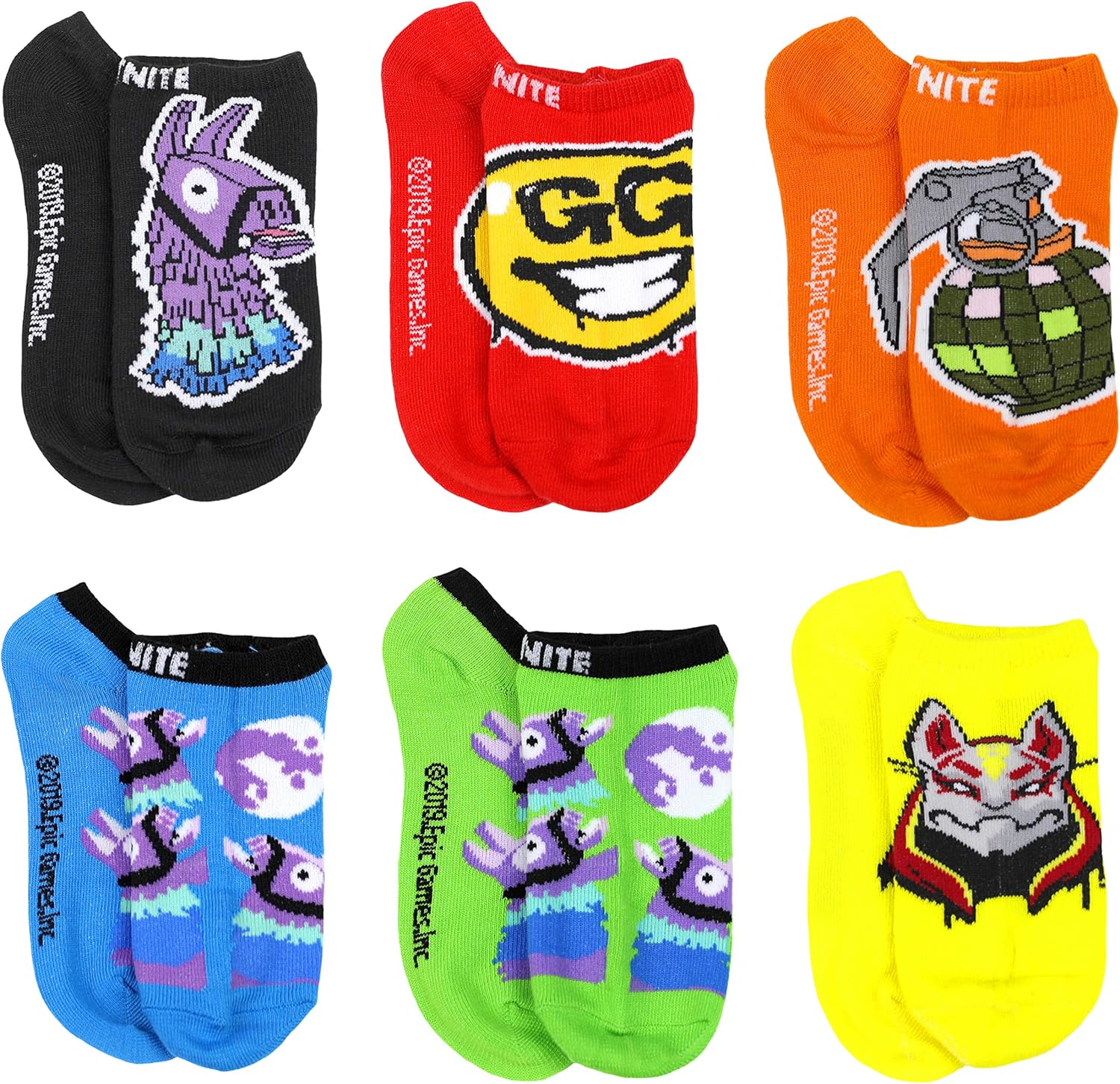 Fortnite Battle Royale Boy's No Show 6 Pack Sock Amazon.co.uk Clothing