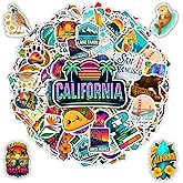 BETANAS 100 PCS California Travel BETANAS Stickers Pack, Vinyl Decals of Beaches Cities Landmarks Food Culture, Cool Travel Stickers for Teens and Adults Laptop Water Bottle Scrapbook Luggage Car
