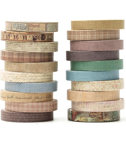 12 Rolls Artistic Expression Washi Tape Set Fine Arts Masking Tape 12 thumbnail image